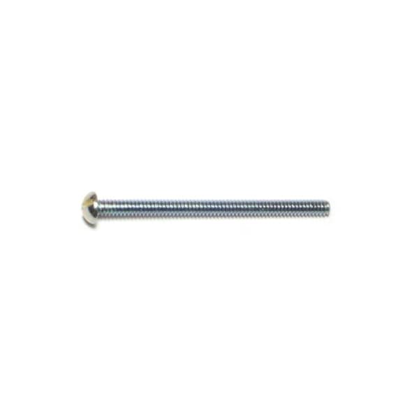 Midwest Fastener 1/8" x 2 in Slotted Round Machine Screw, Zinc Plated Steel, 24 PK 61386 - main